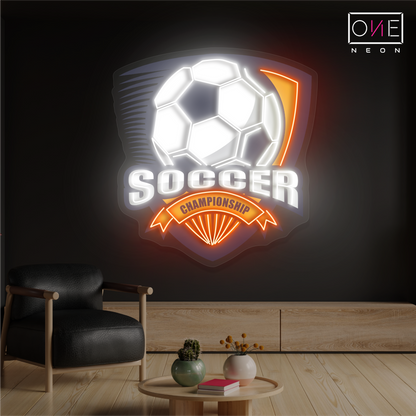 Soccer Championship Artwork Led Neon Sign