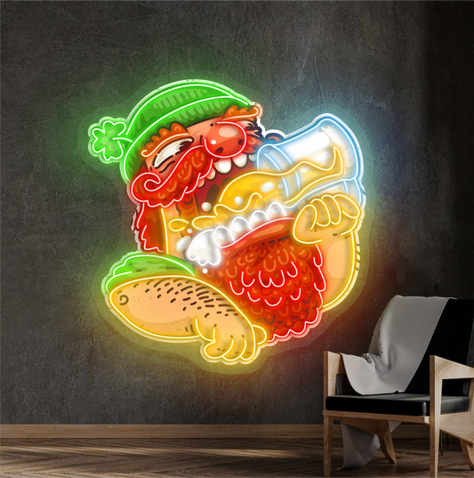 Jolly Drinker Artwork Led Neon Sign