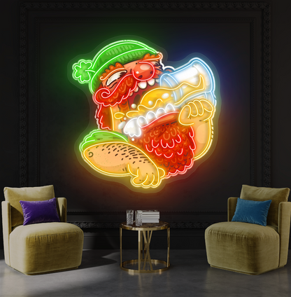 Jolly Drinker Artwork Led Neon Sign