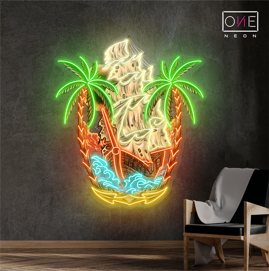 Pirate Paradise Artwork Led Neon Sign