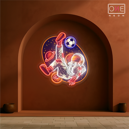 Astronaut Soccer Artwork Led Neon Sign