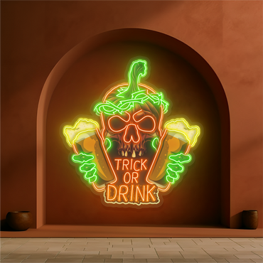 Trick Or Drink Artwork Led Neon Sign