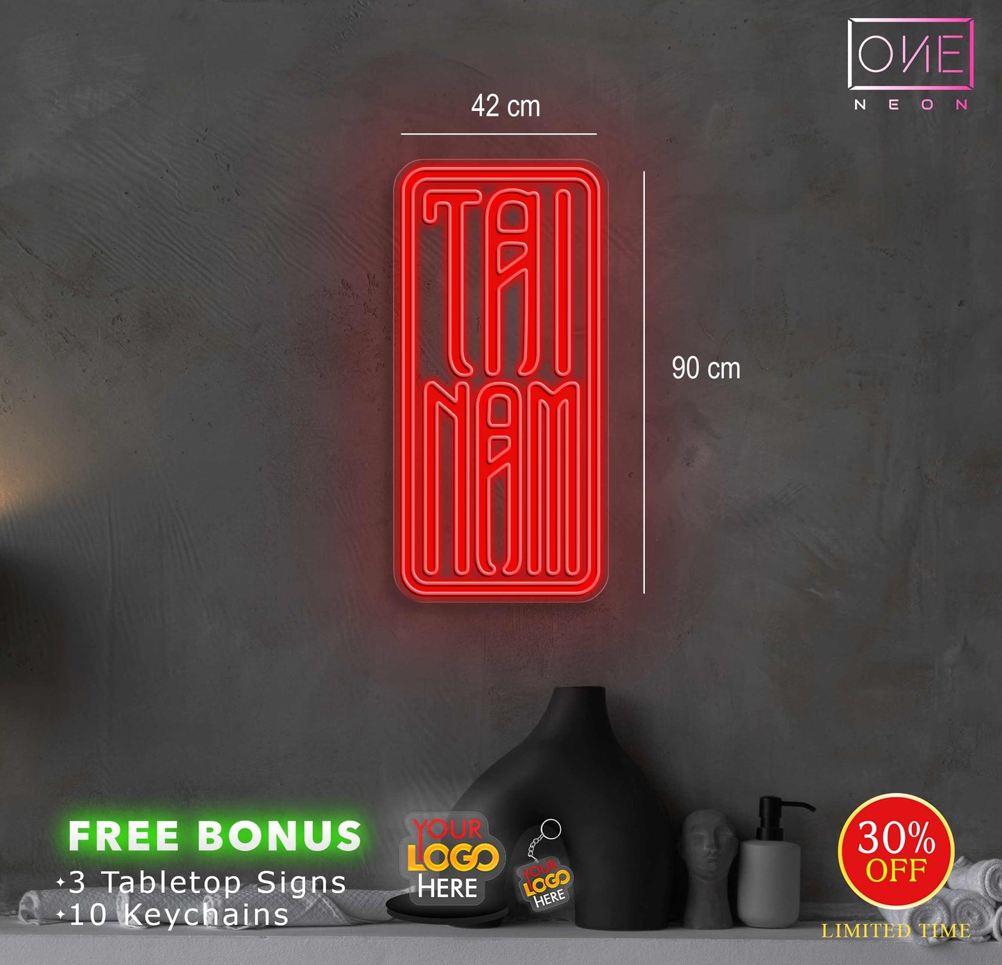 Enseigne au néon LED personnalisée pour entreprise 