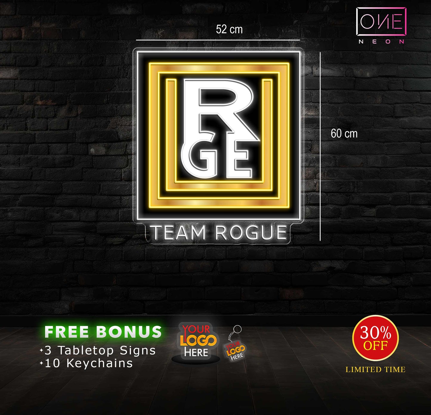 Team Rogue  (4 signs) | LED Neon Sign
