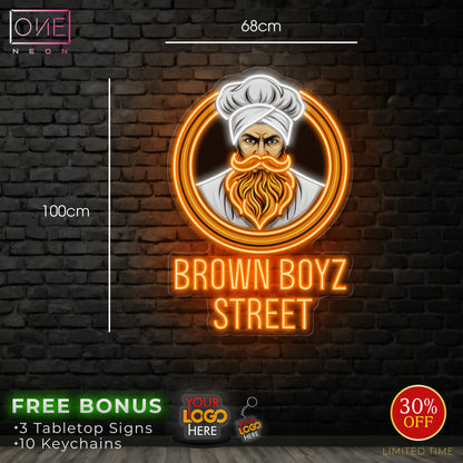 Brown boyz street| LED Neon Sign