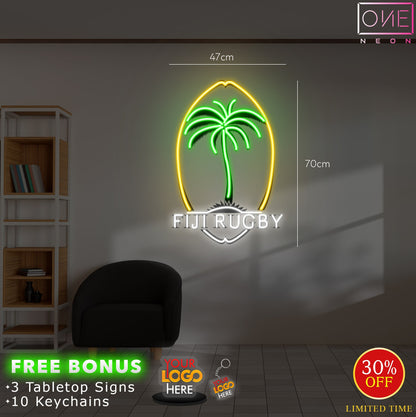 FIJI RUGBY + YASAWA ME YACOVA NIU CIBA | LED Neon Sign ( 2 signs)