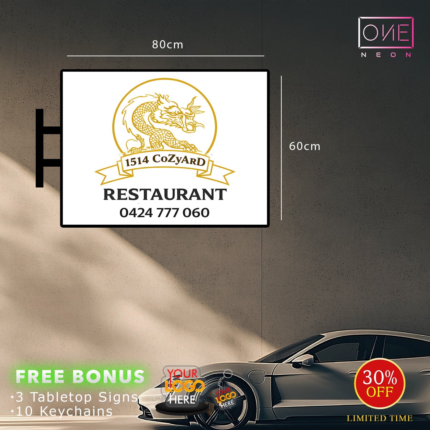 Enseigne au néon LED personnalisée pour entreprise 