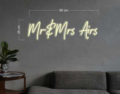 Mr & Mrs Airs| LED Neon Sign