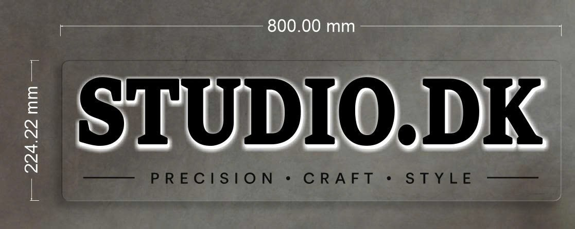 STUDIO DK | 3D backlit sign