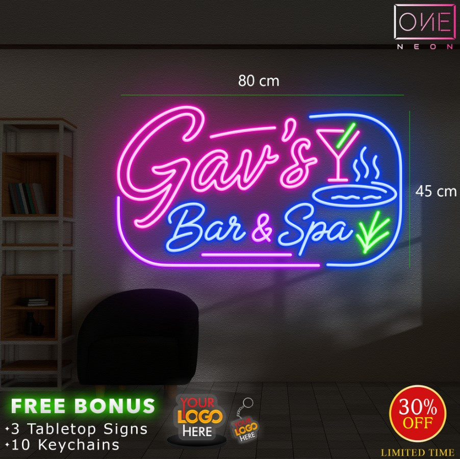 Gav's Bar & Spa | LED Neon Sign