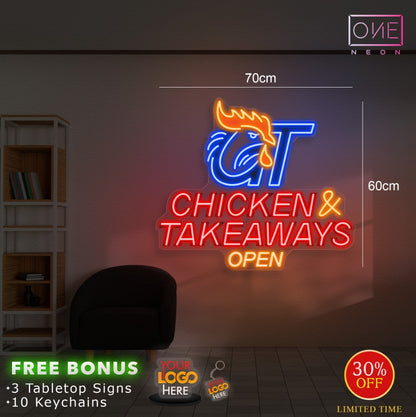 GT Chicken & takeaway | LED Neon Sign