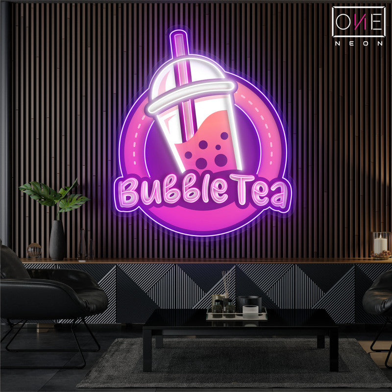 Bubble Tea Delight Artwork Led Neon Sign