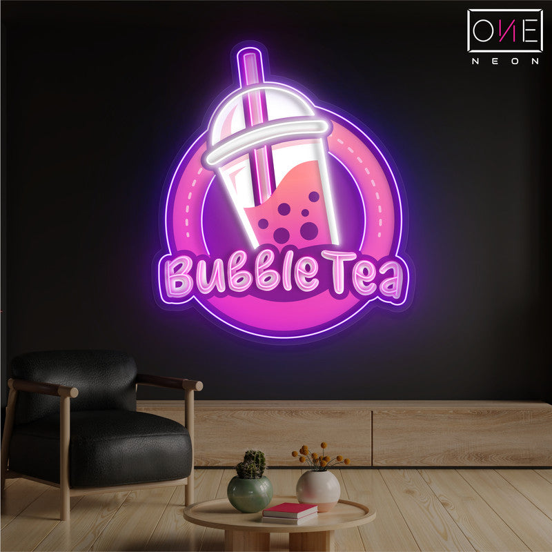 Bubble Tea Delight Artwork Led Neon Sign