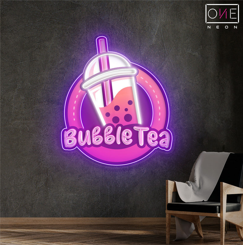 Bubble Tea Delight Artwork Led Neon Sign