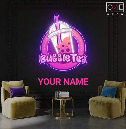 Bubble Tea Delight Artwork Led Neon Sign