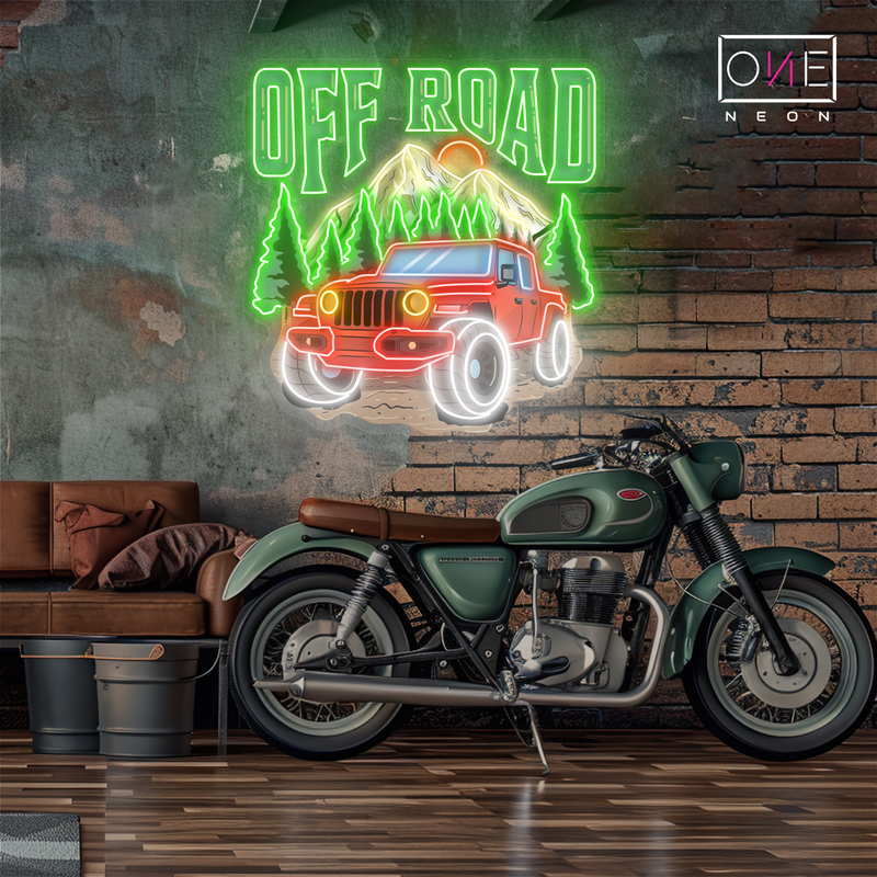 Off Road Mountain Artwork Led Neon Sign