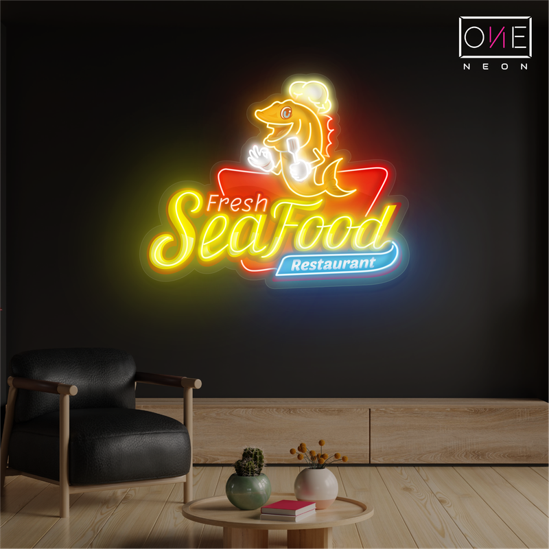 Fresh Seafood Restaurant Artwork Led Neon Sign