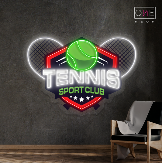 Tennis Sport Club Artwork Led Neon Sign