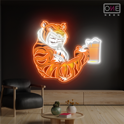 Enseigne au néon à LED Tiger Beer Artwork