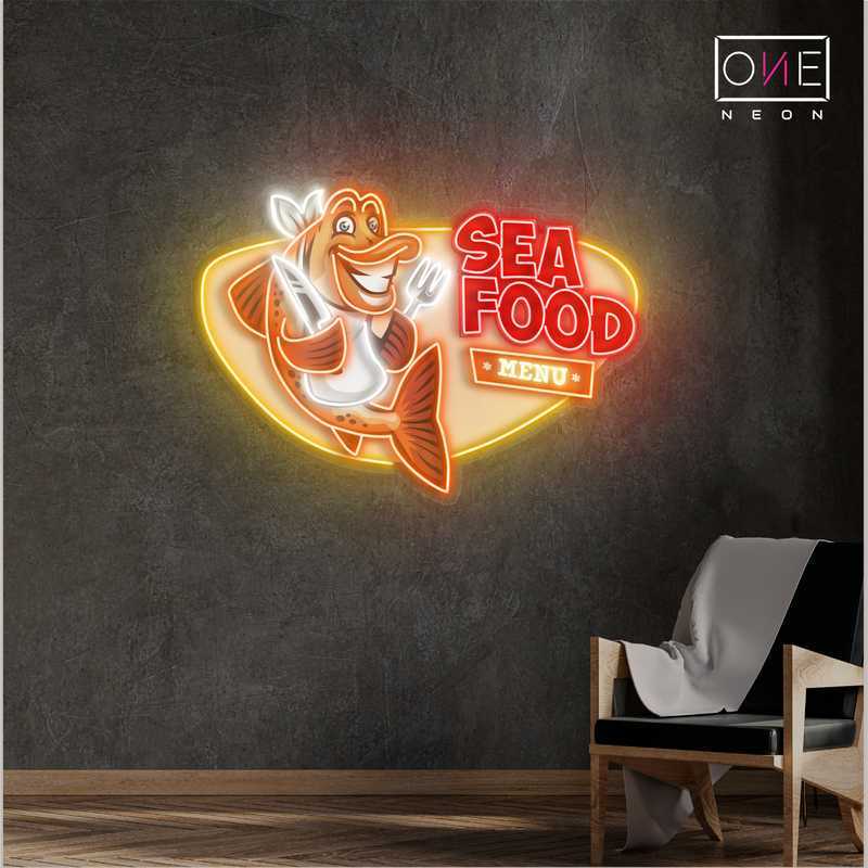 Seafood Artwork Led Neon Sign