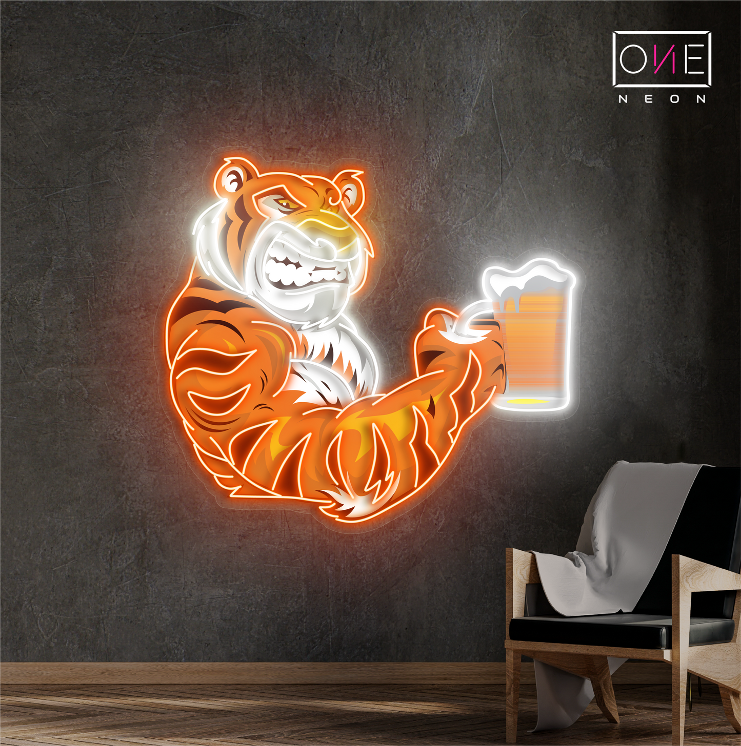 Enseigne au néon à LED Tiger Beer Artwork