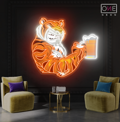 Enseigne au néon à LED Tiger Beer Artwork