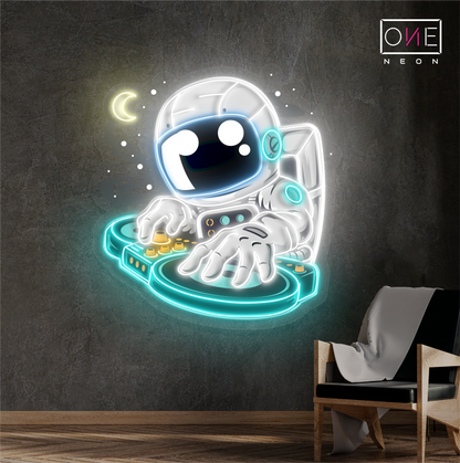 Astronaut DJ Artwork Led Neon Sign