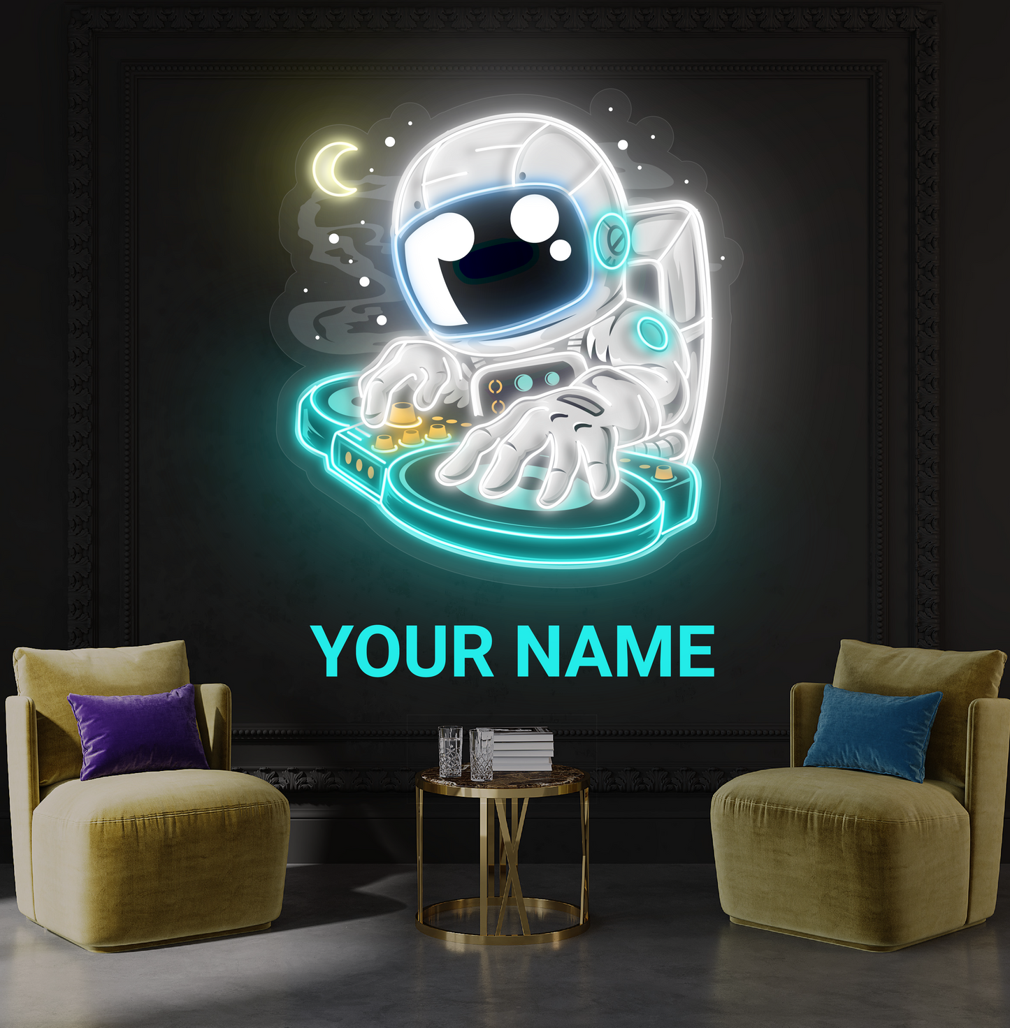 Astronaut DJ Artwork Led Neon Sign