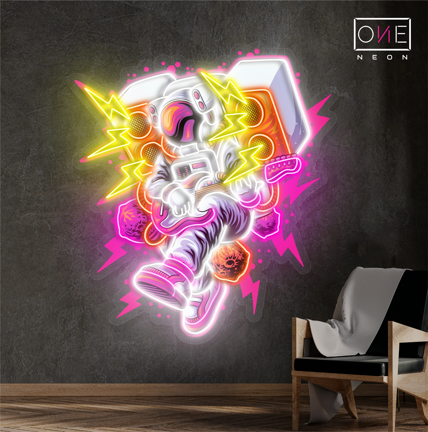 Astronaut Music Artwork Led Neon Sign