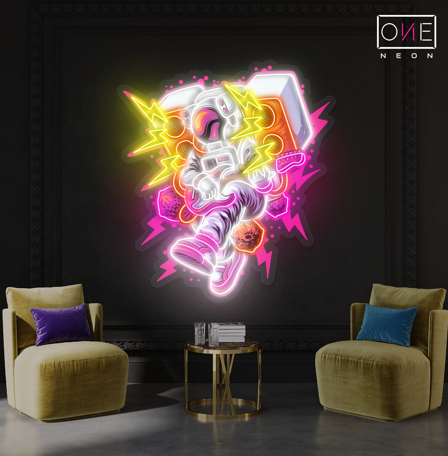 Astronaut Music Artwork Led Neon Sign