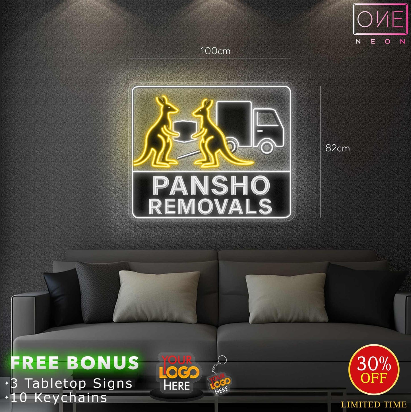 PANCHO REMOVALS | LED Neon Sign