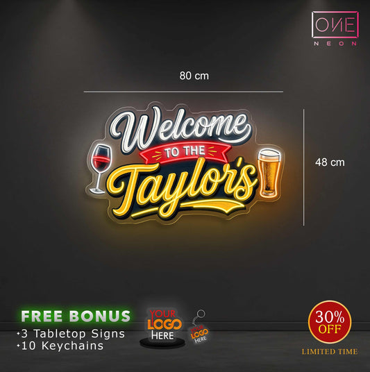 Welcome to the Taylor's | LED Neon Sign