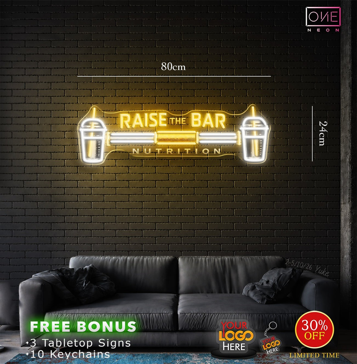 RAISE THE BAR | LED Neon Sign (2 signs)