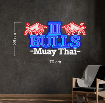 Queen la Elbow+II Bulls Muaythai| LED Neon Sign