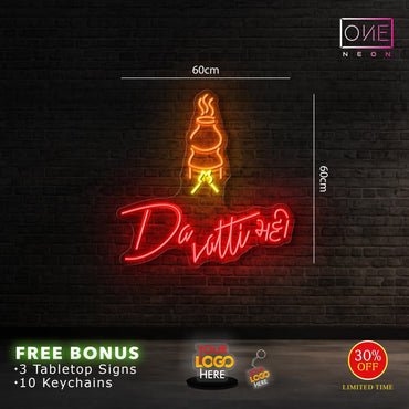 Da vatti+ open sign ( 2 signs) | LED Neon Sign