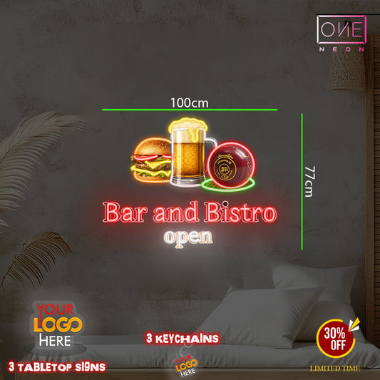 BAR & BISTRO OPEN | LED Neon Sign