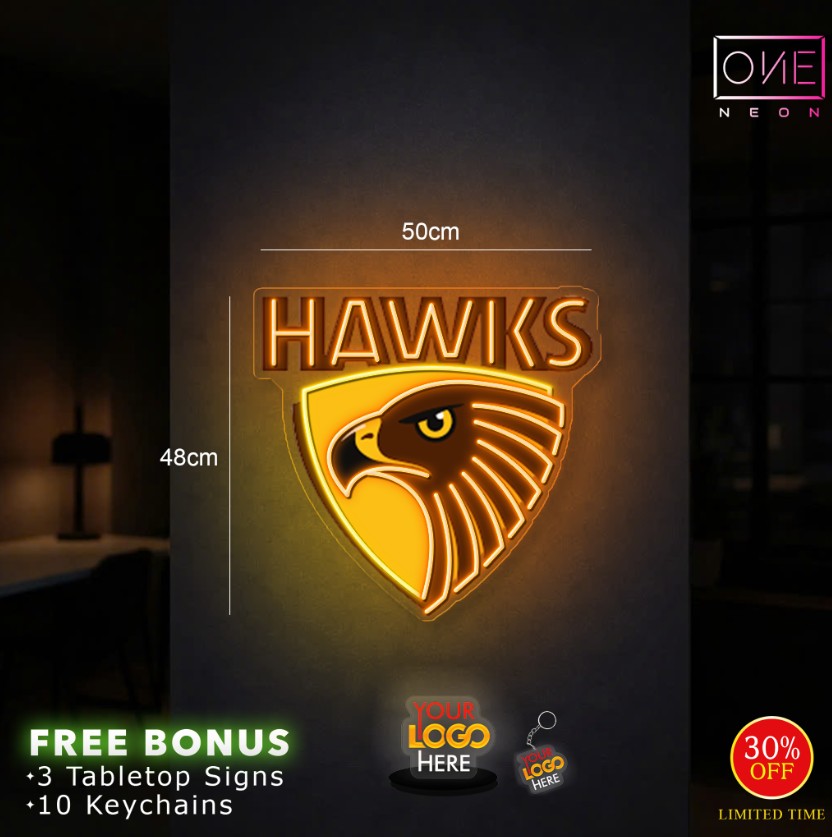 HAWKS logo | LED Neon Sign