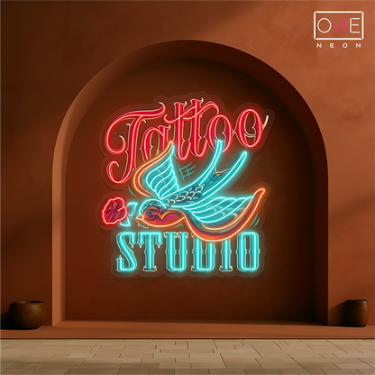 Enseigne au néon LED Tattoo Studio Artwork 