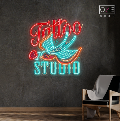 Enseigne au néon LED Tattoo Studio Artwork 