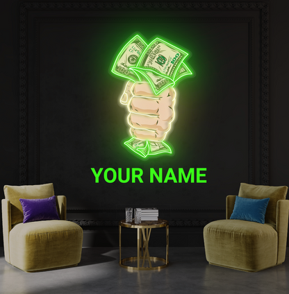 Cash Grab Artwork Led Neon Sign