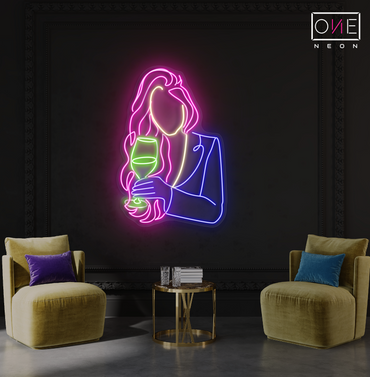 Elegant Sip Artwork Led Neon Sign