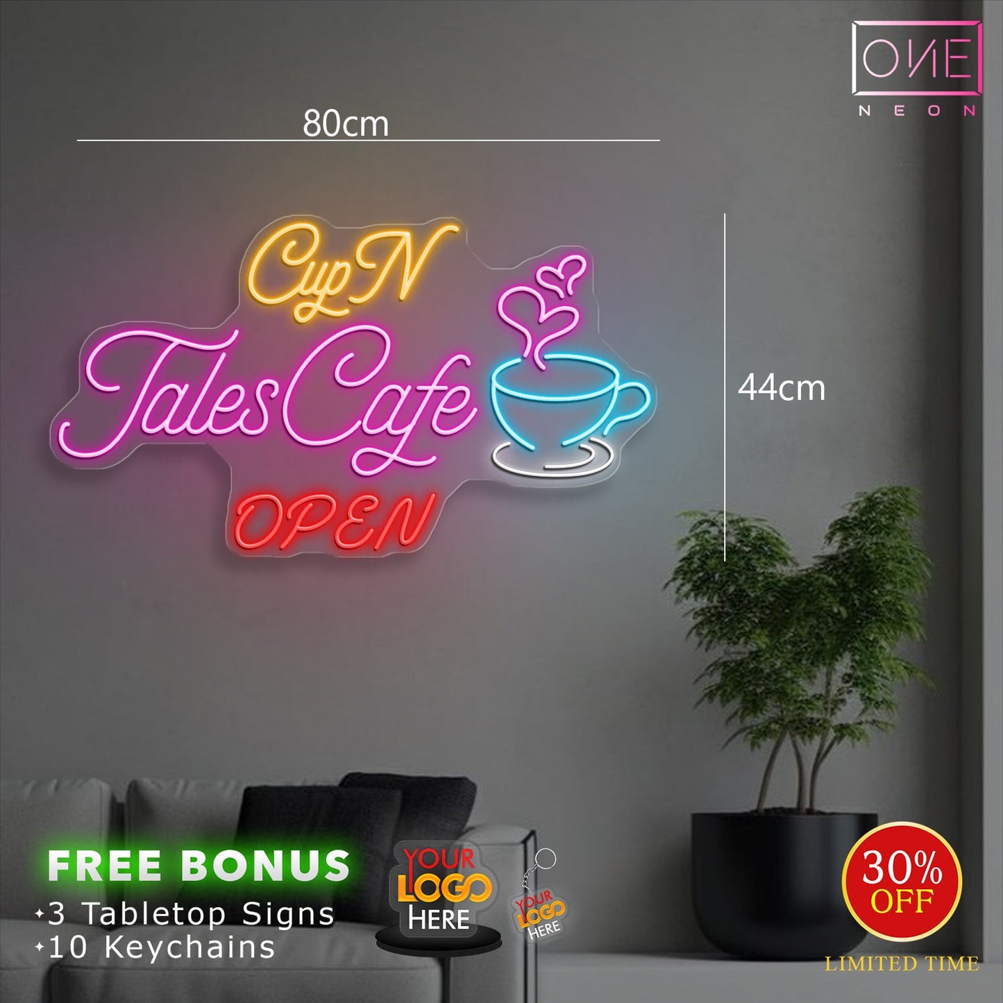 Enseigne au néon LED personnalisée pour entreprise 