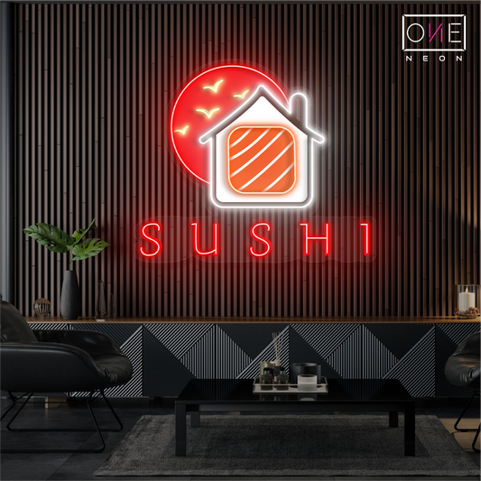 Enseigne au néon à LED Sushi House Artwork 