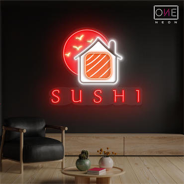 Enseigne au néon à LED Sushi House Artwork 