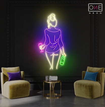 Elegant Night Out Artwork Led Neon Sign