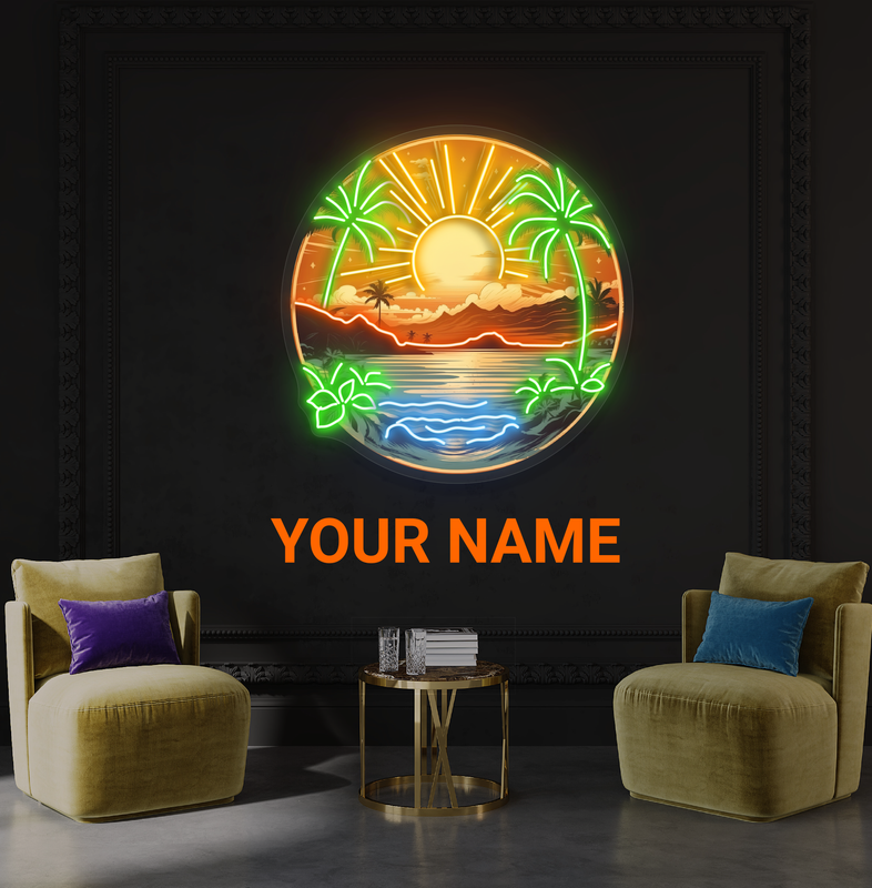 Island Horizon Artwork Led Neon Sign