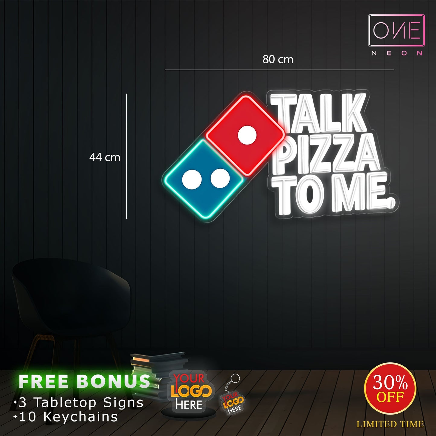 TALK PIZZA TO ME | LED Neon Sign
