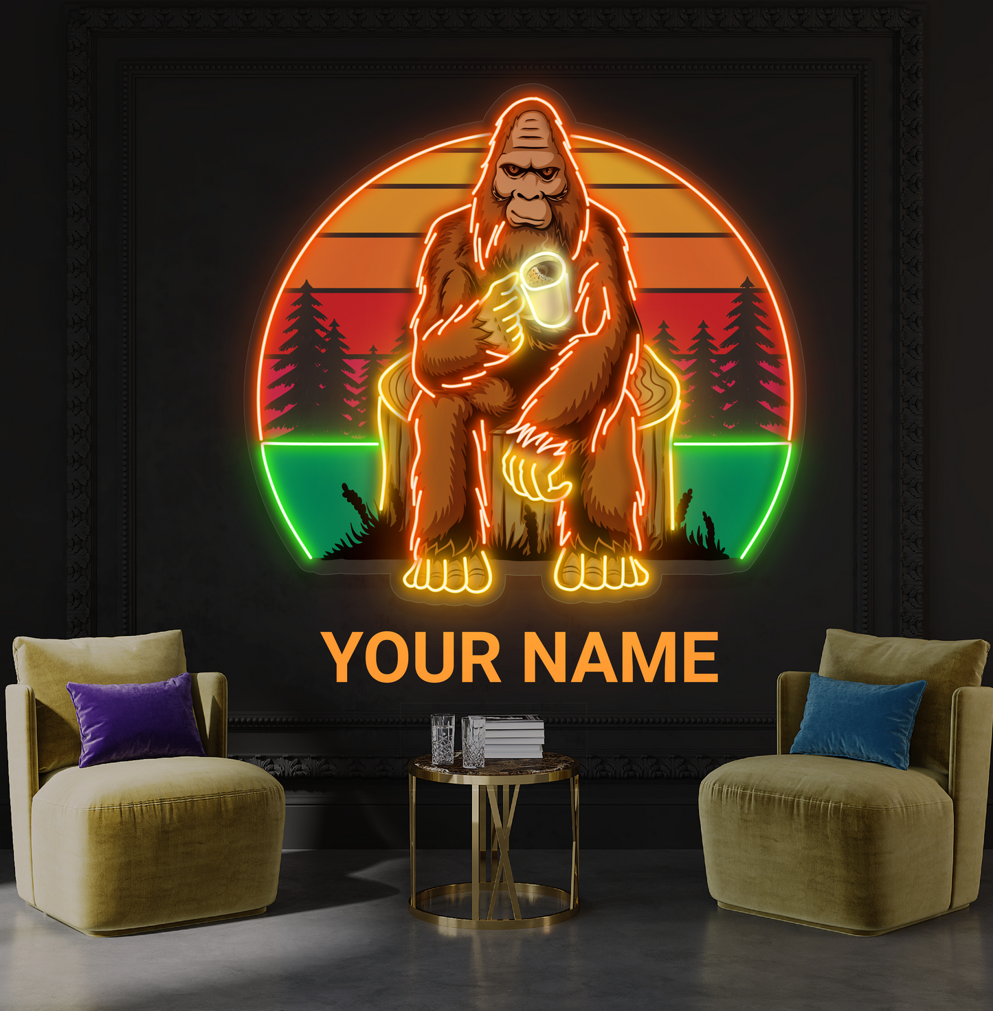 Sasquatch Chill Artwork Led Neon Sign