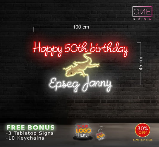 Happy 50th birthday Epseg Janny | LED Neon Sign