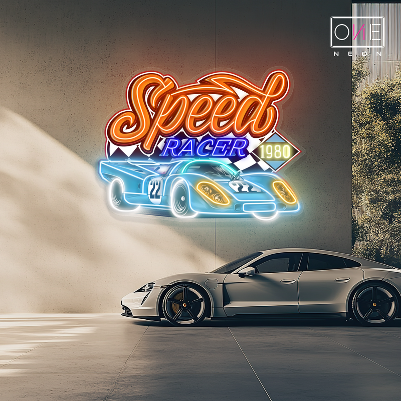 Panneau néon à LED Speed ​​Racer Artwork 